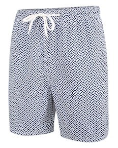 Bigdude Pattern Printed Swim Shorts Navy